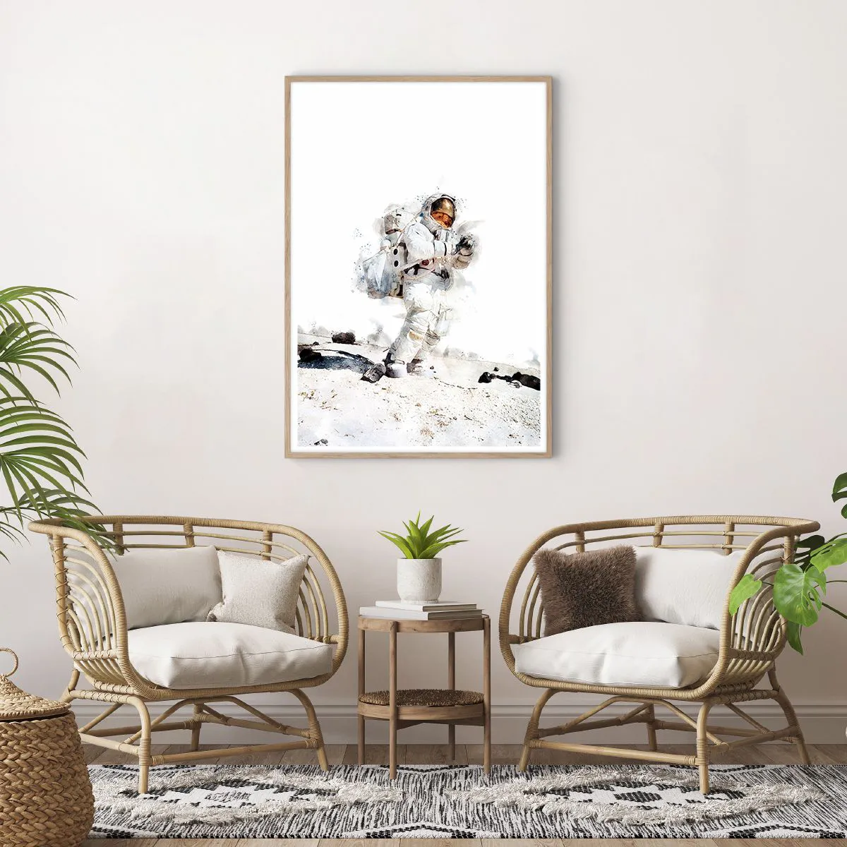 Plakát v rámu světlý dub - Posel Země - 70x100 cm