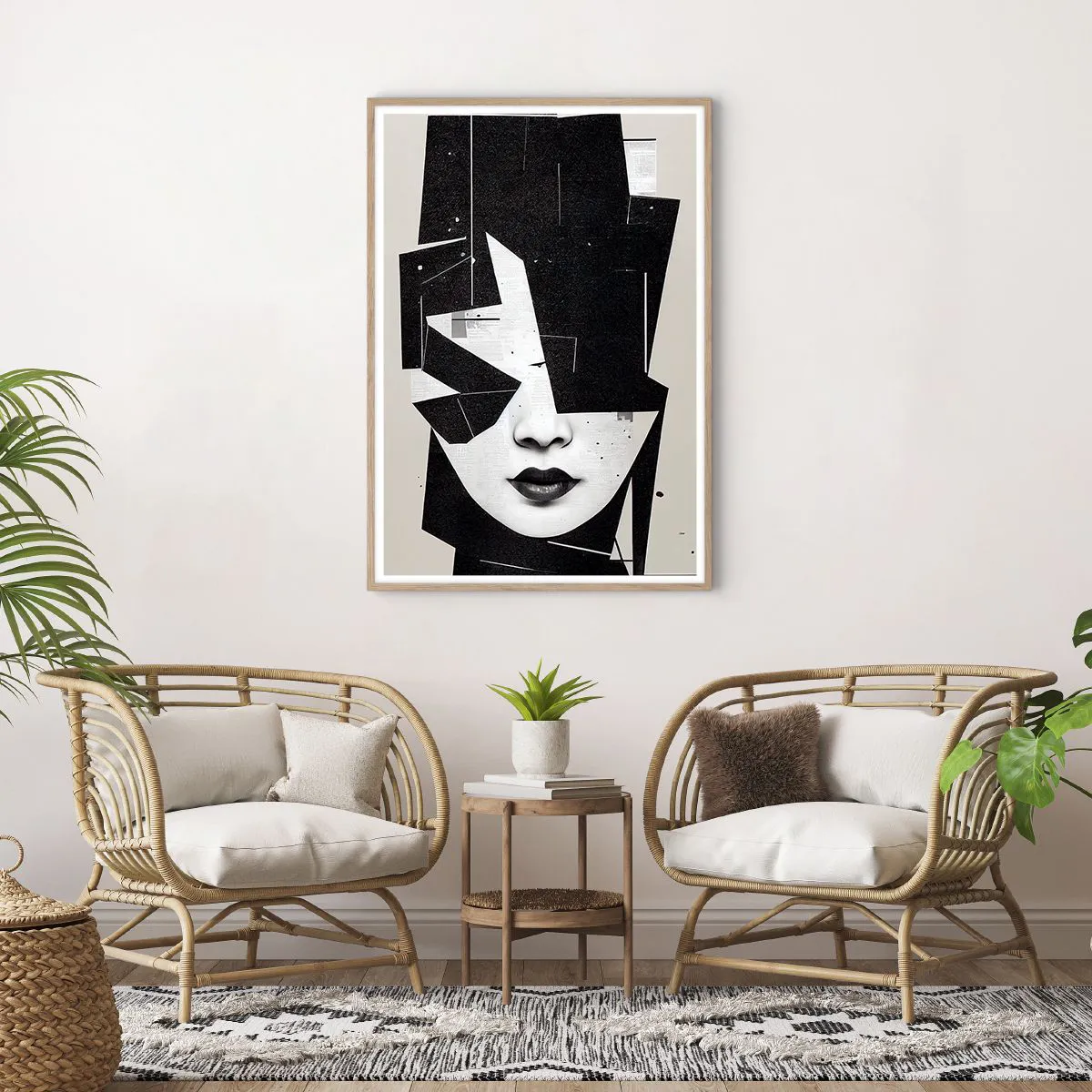 Poster in einem Rahmen aus heller Eiche - Tief verborgen - 70x100 cm