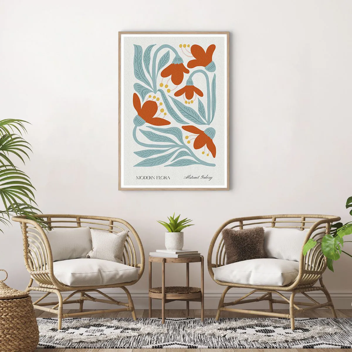 Poszter világos tölgy keretben - A föld felé, a nap felé - 70x100 cm