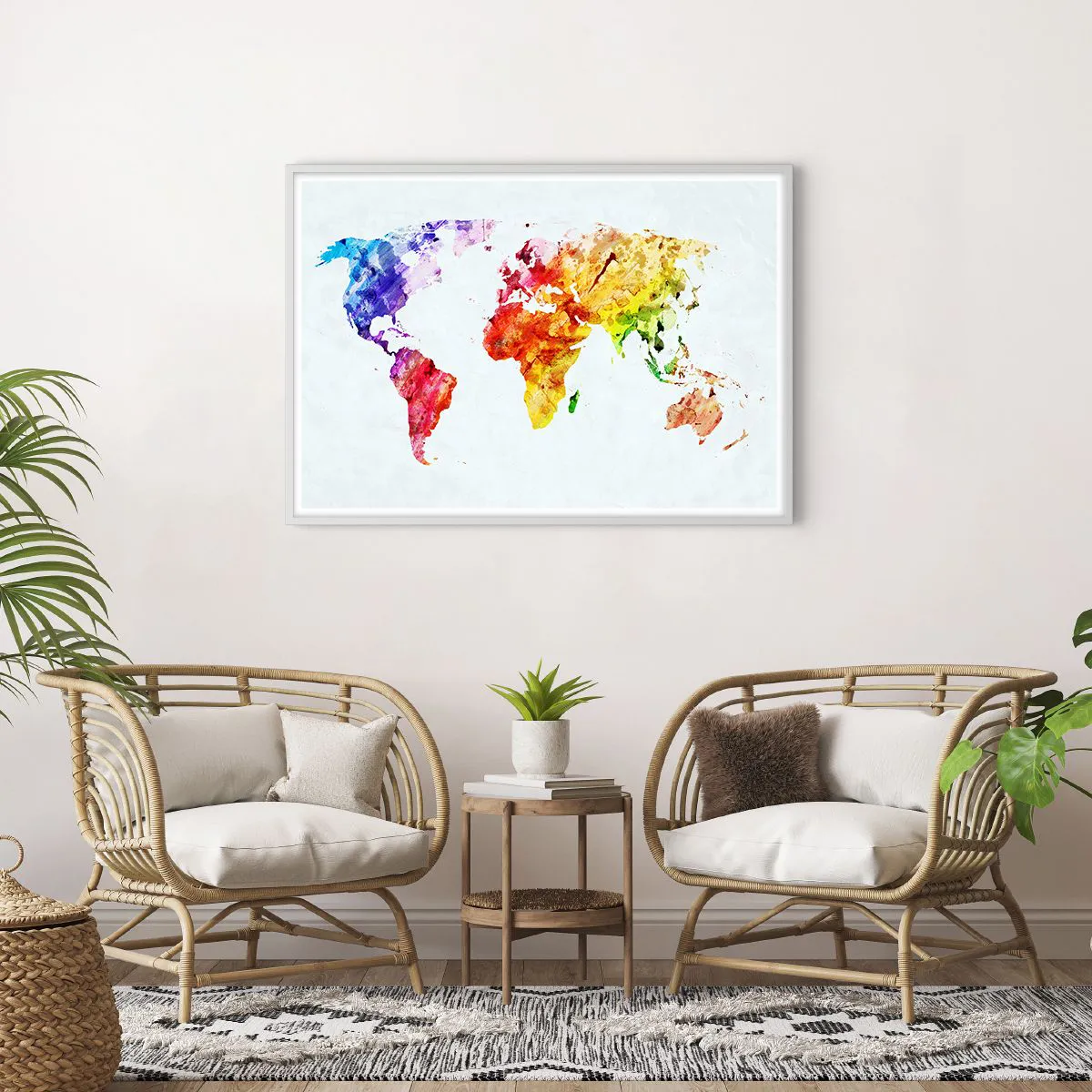 Poster in white frmae - All Colours of Light - 100x70 cm