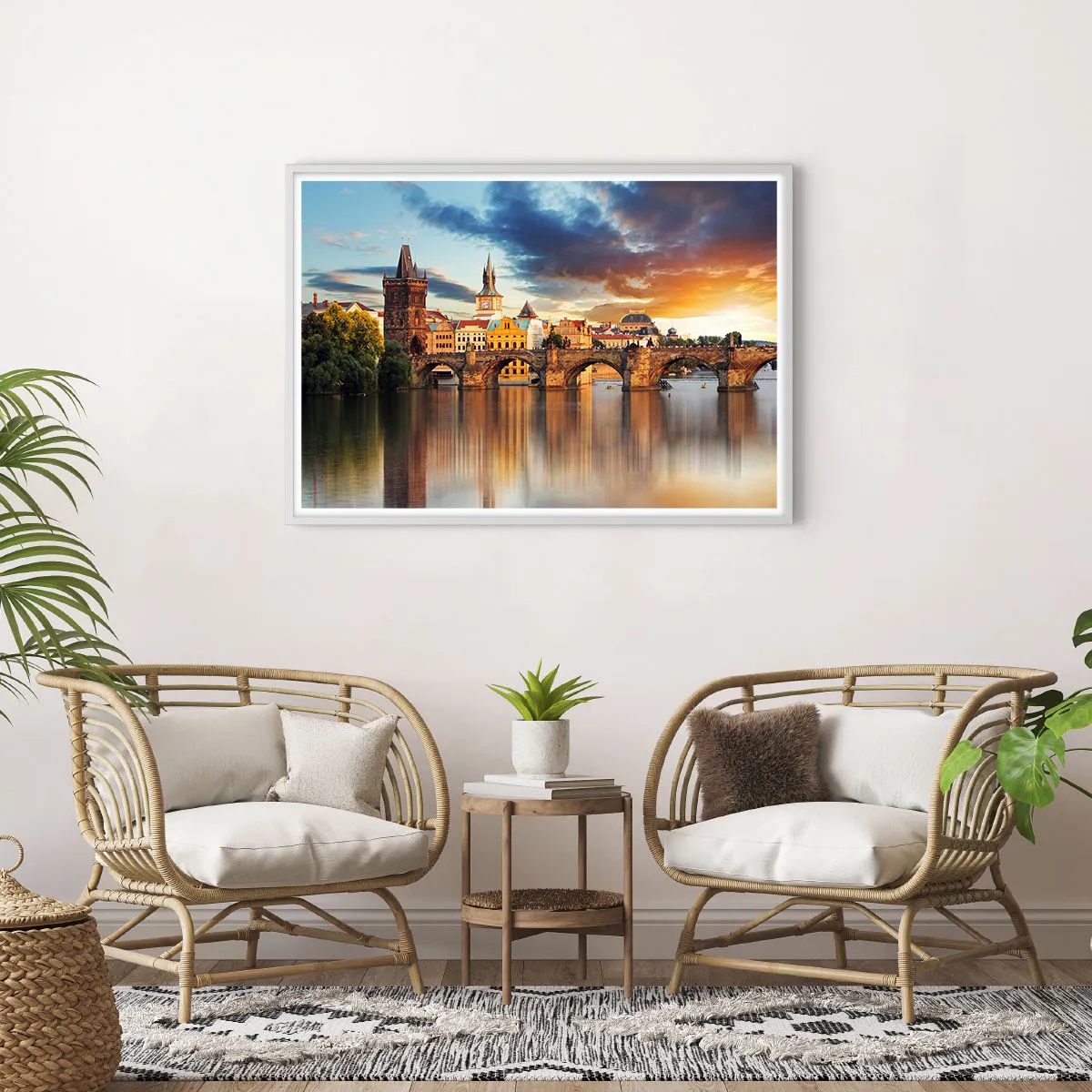 Plakat w białej ramie - Piękna od wieków - 100x70 cm