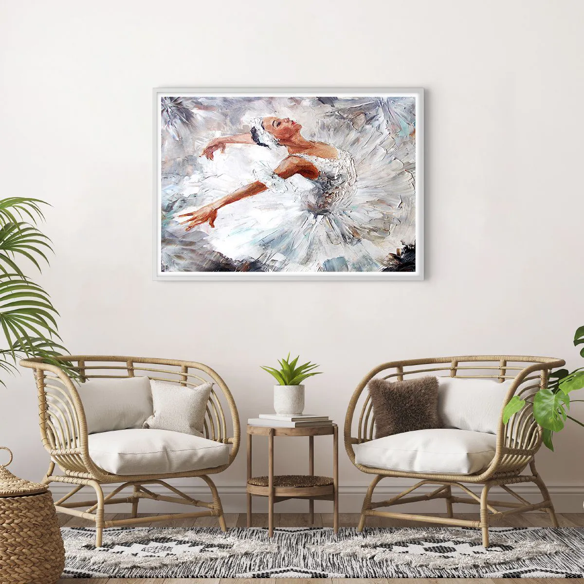 Poster in white frmae - Delicate and Light As a Tulle - 100x70 cm