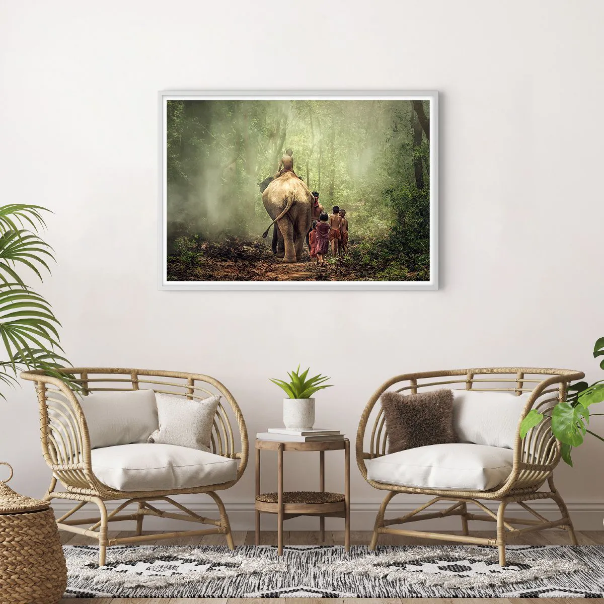 Affisch i vit ram - Nya Djungelboken - 100x70 cm