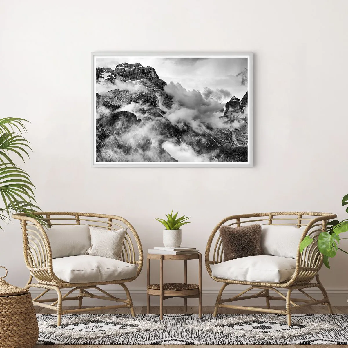 Poster in een witte lijst - Mooi en wreed - 100x70 cm