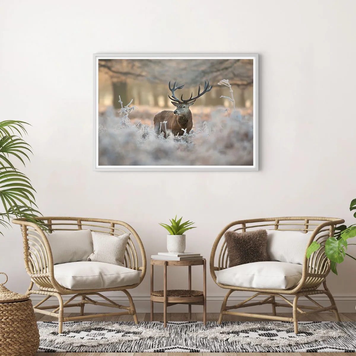 Poster in cornice bianca - Fresco mattino - 100x70 cm