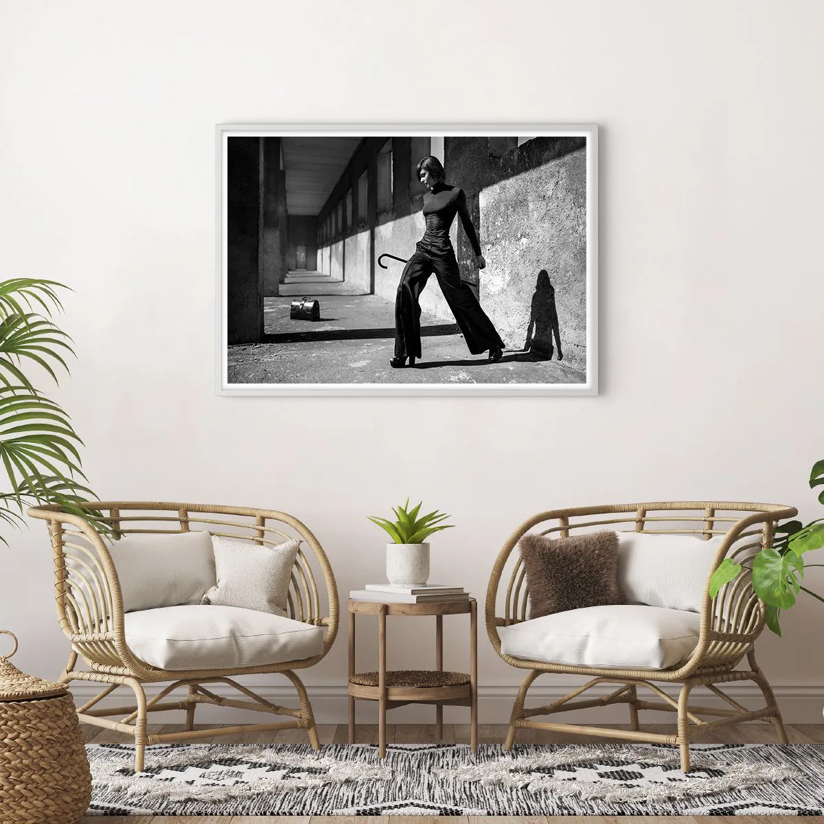 Poster in cornice bianca - Eleganza cittadina - 100x70 cm