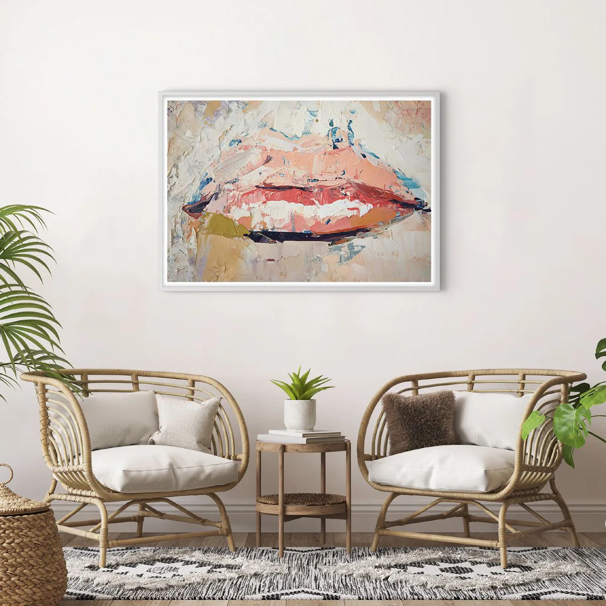 Affisch i vit ram - Väcker sinnen - 100x70 cm