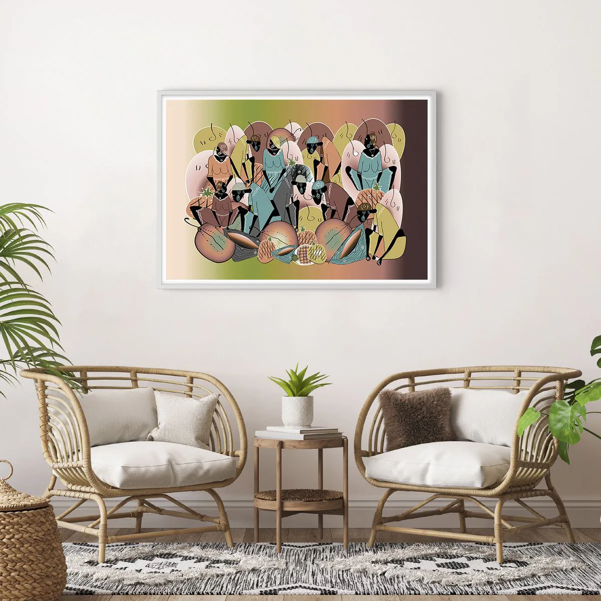 Poster in einem weißen Rahmen - Ein toller Urlaub steht bevor - 100x70 cm