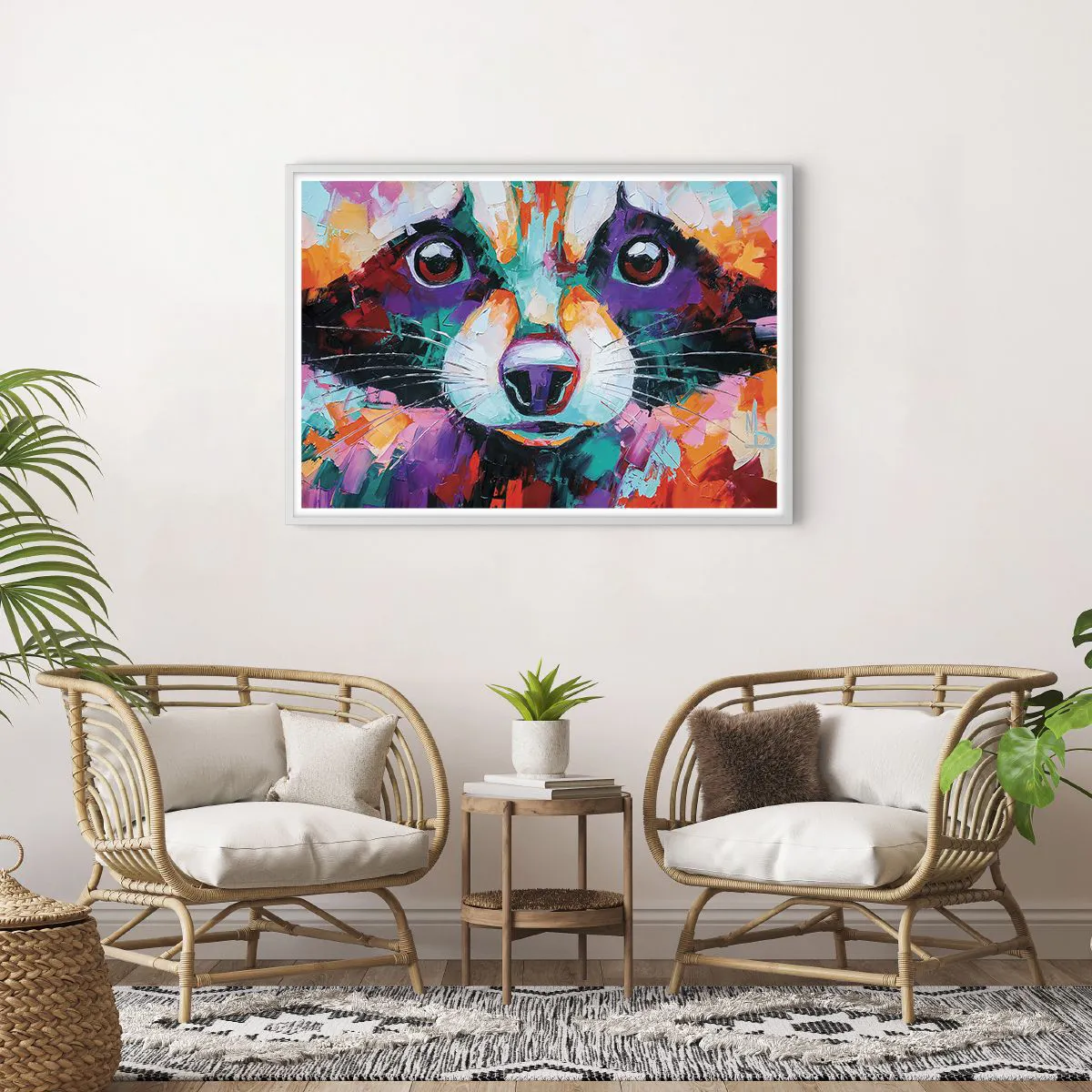 Affisch i vit ram - Enbart goda emotioner - 100x70 cm