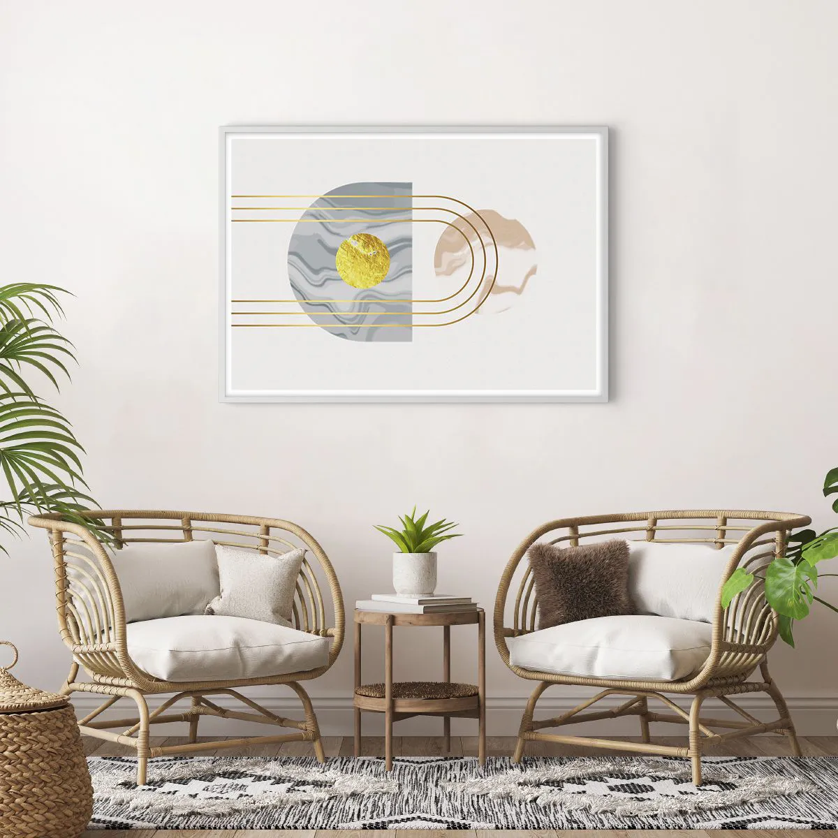 Poster in white frmae - Brightness nad Shine - 100x70 cm