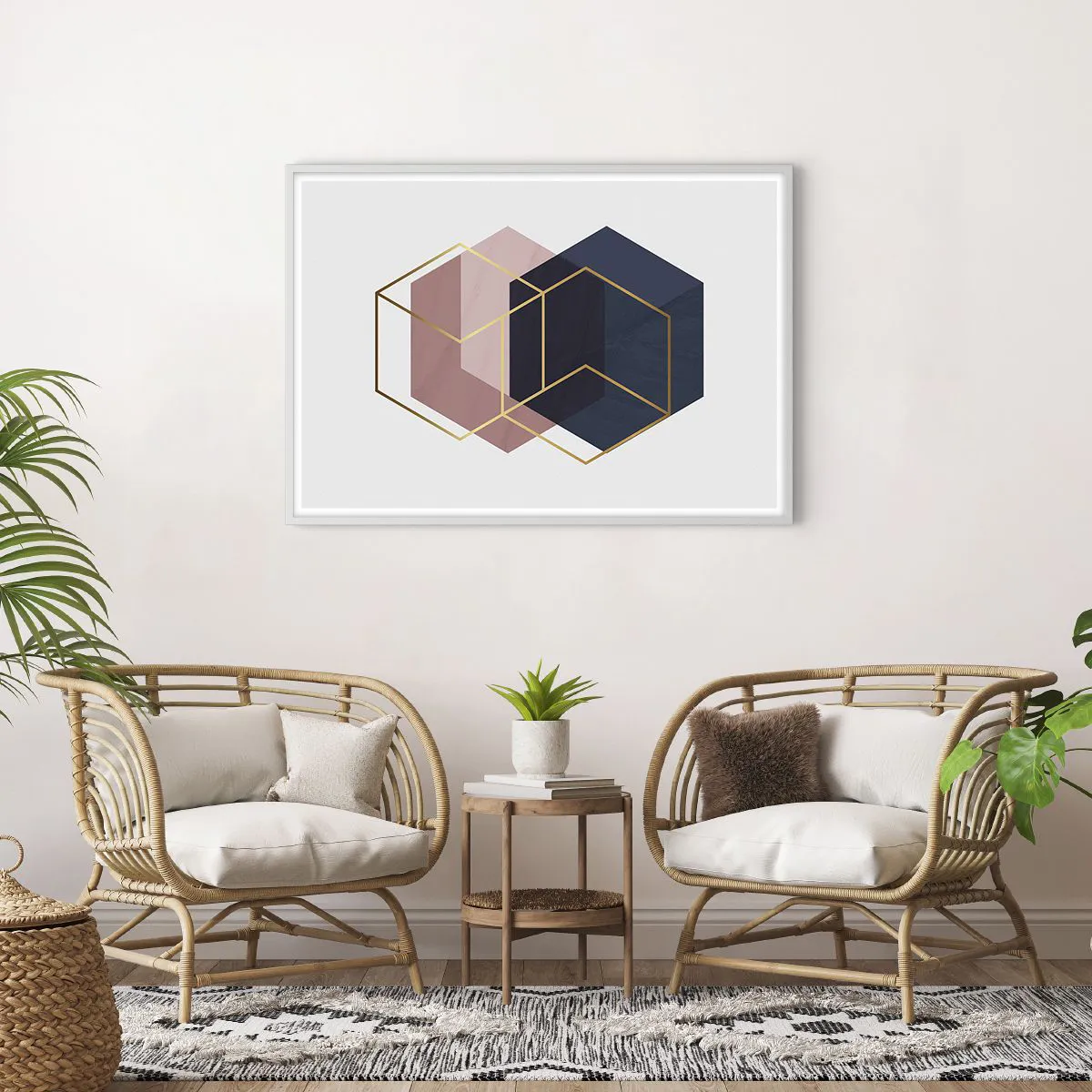 Affiche dans un cadre blanc - Poster - Le pouvoir de la simplicité - 100x70 cm