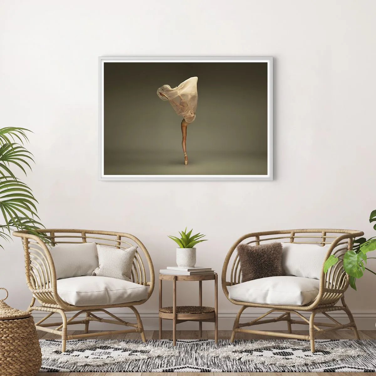 Affiche dans un cadre blanc - Poster - Il va bientôt s'envoler - 100x70 cm