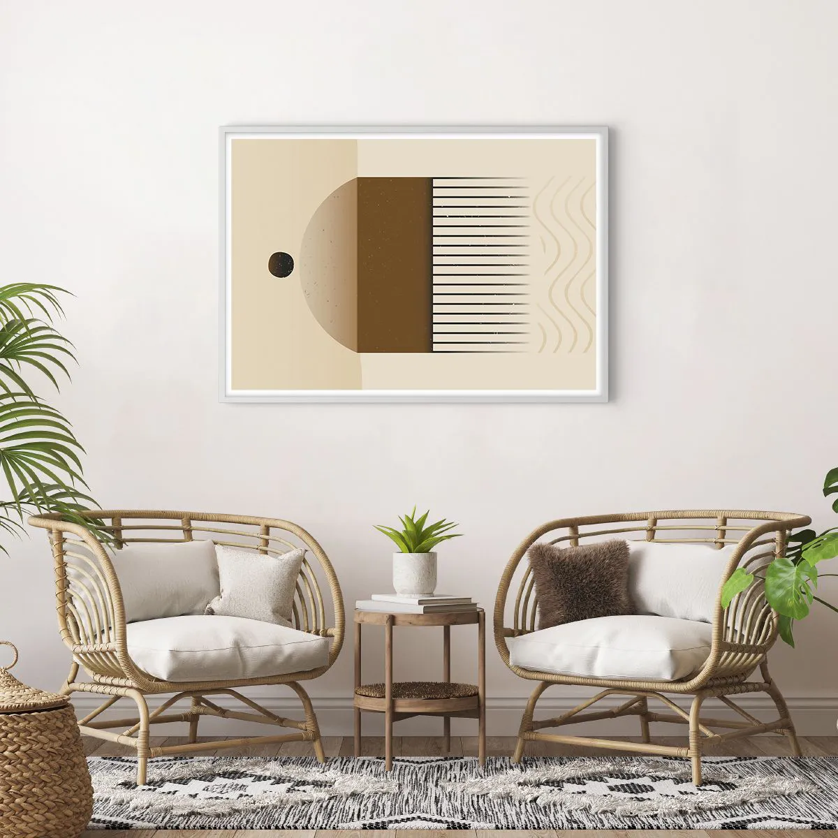 Poster in cornice bianca - Diversi stati - 100x70 cm