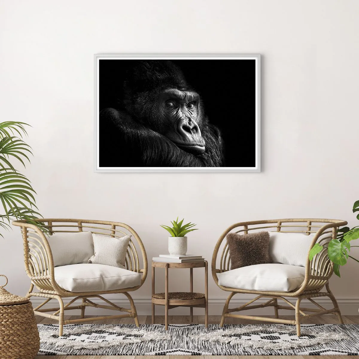 Poster in einem weißen Rahmen - Und was guckst du so? - 100x70 cm