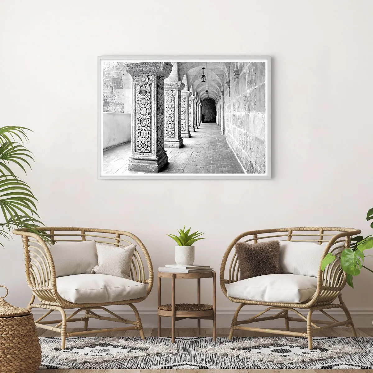 Poster in einem weißen Rahmen - Und wo geht’s hin...? - 100x70 cm