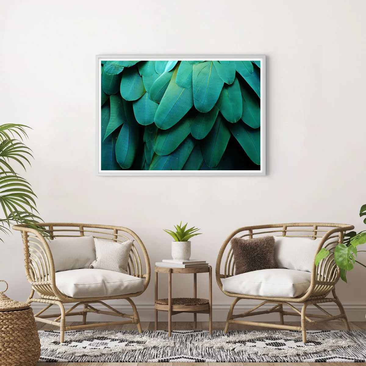 Póster en marco blanco - La precisión de la naturaleza - 100x70 cm