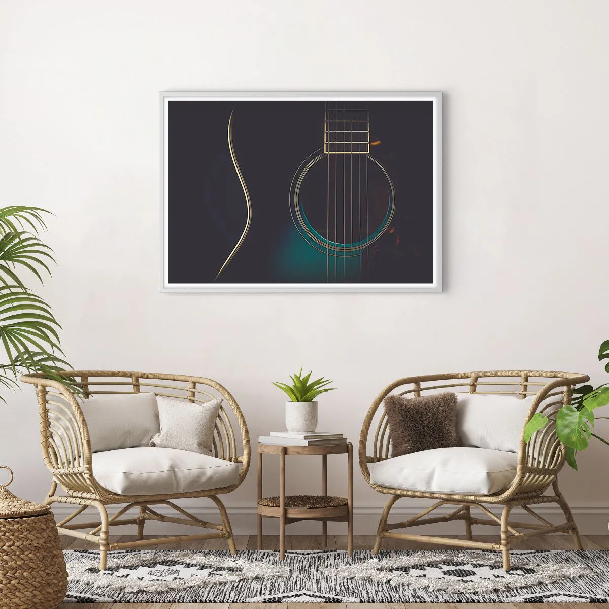 Affiche dans un cadre blanc - Poster - Le calme avant la tempête - 100x70 cm