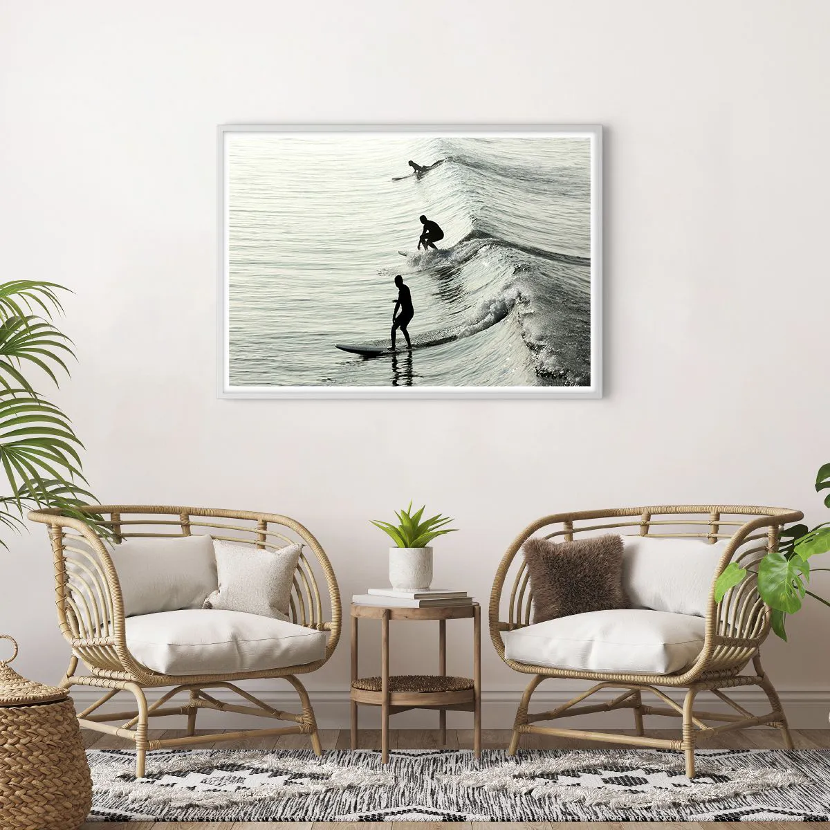 Plagát v bielom ráme - Vlne v ústrety - 100x70 cm