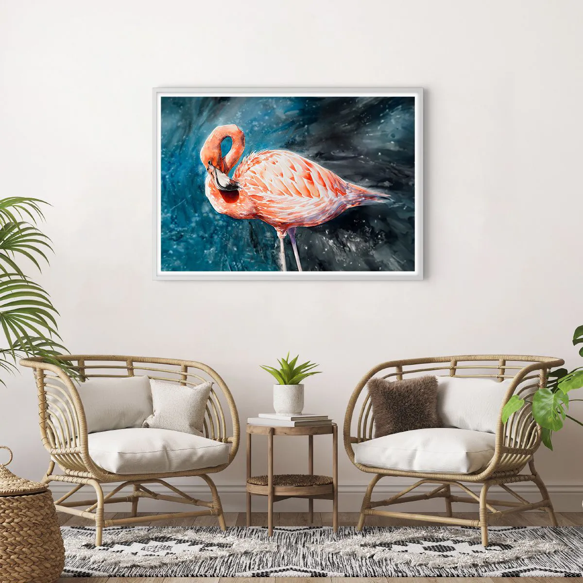 Affiche dans un cadre blanc - Poster - Décoratif par nature - 100x70 cm