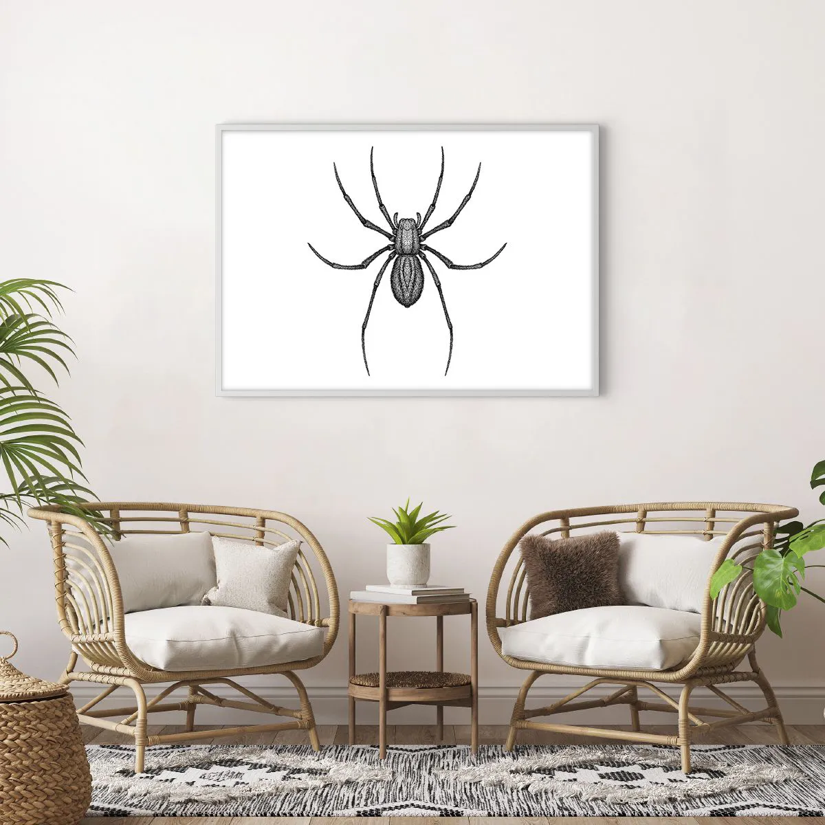 Affiche dans un cadre blanc - Poster - Une précision troublante - 100x70 cm