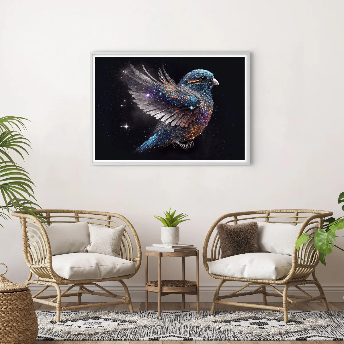 Poszter fekete keretben - Gyémánt veréb - 100x70 cm