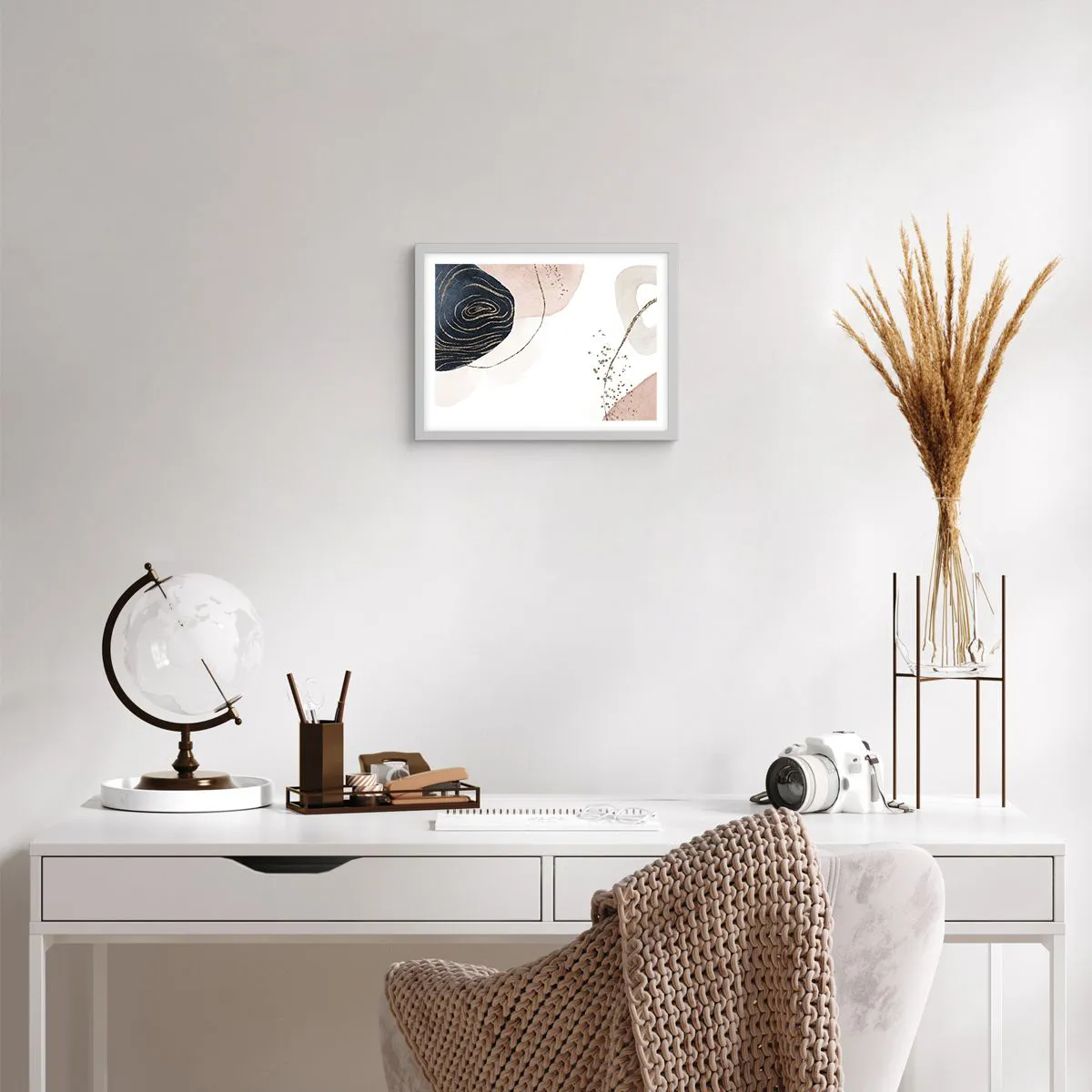 Poster in white frmae - Everything Flows - 40x30 cm