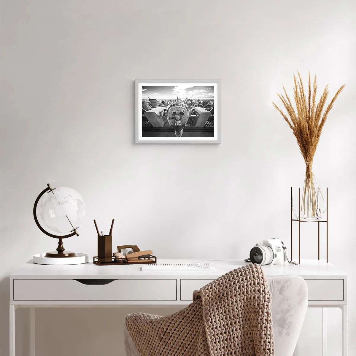 Poster in een witte lijst - Stad boven de steden - 40x30 cm