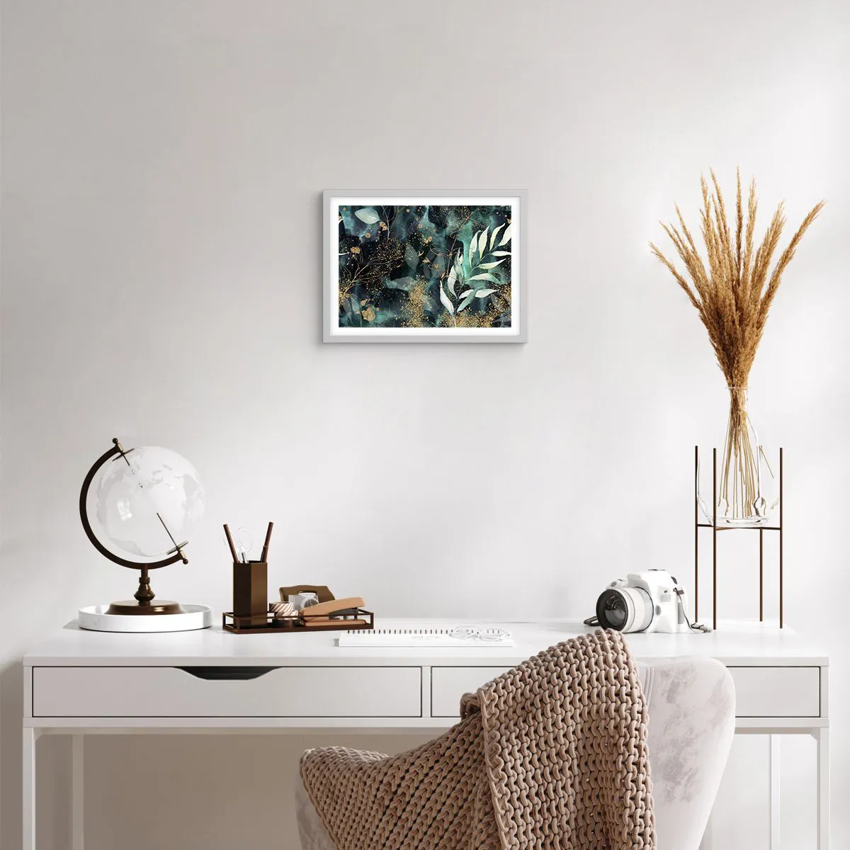 Plakat i hvid ramme - Fortryllet have - 40x30 cm