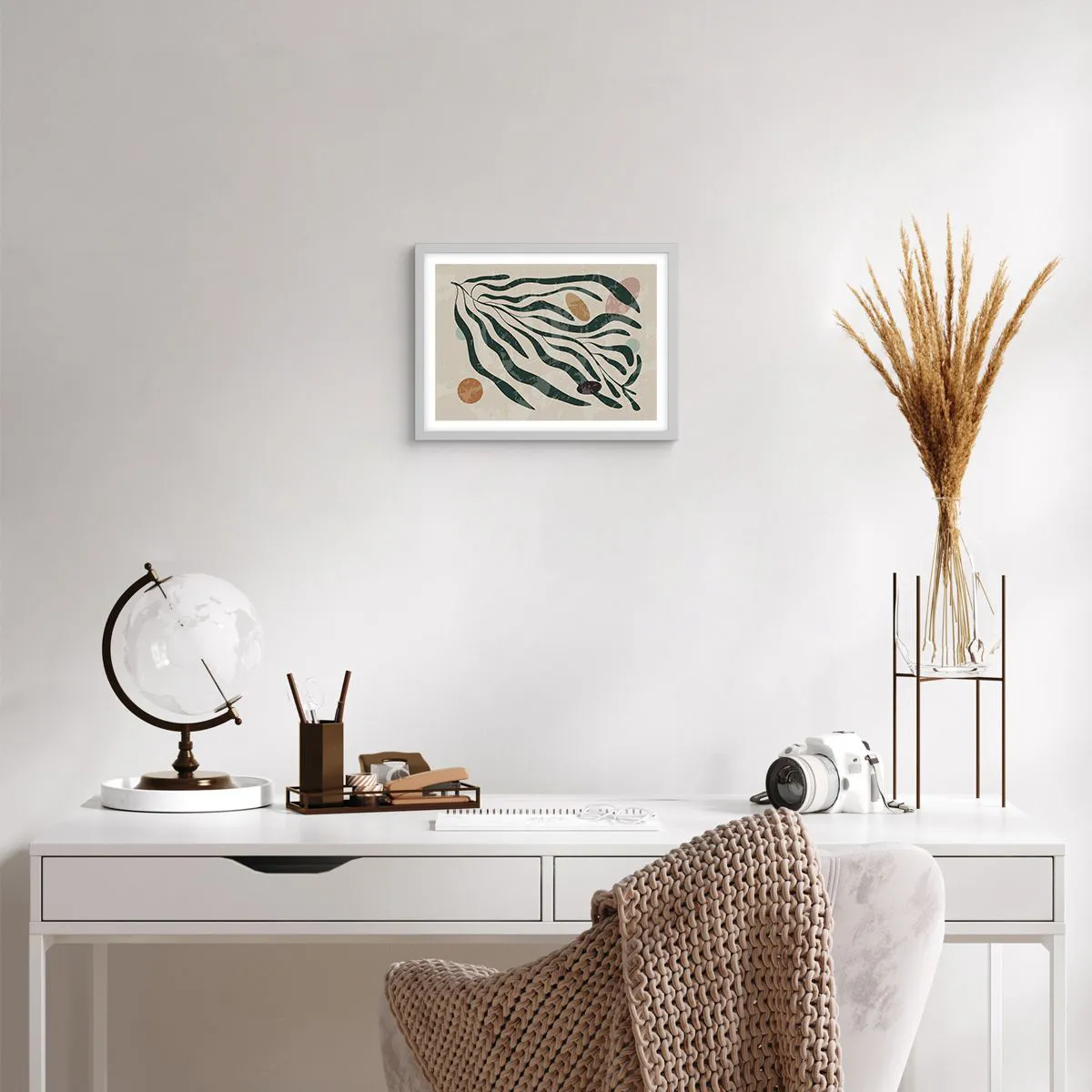 Poster in white frmae - Among the Green - 40x30 cm