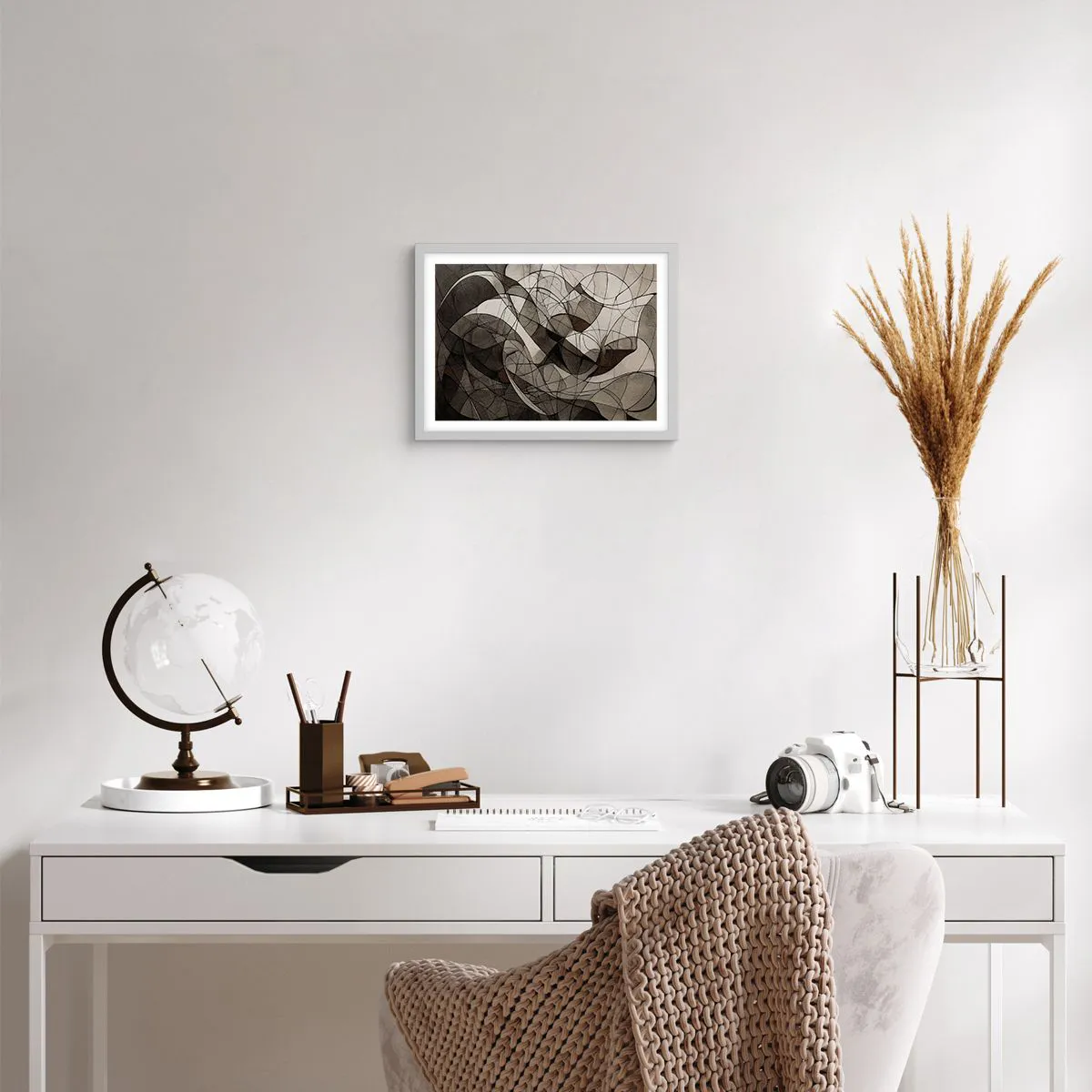 Plagát v bielom ráme - Obeh farieb Zeme - 40x30 cm