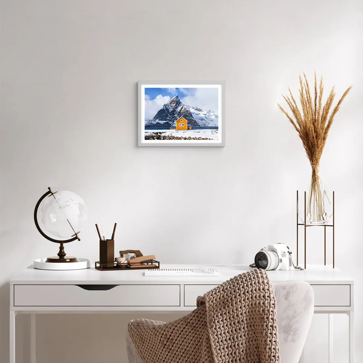 Poszter fekete keretben - Skandináv nyaralás - 40x30 cm