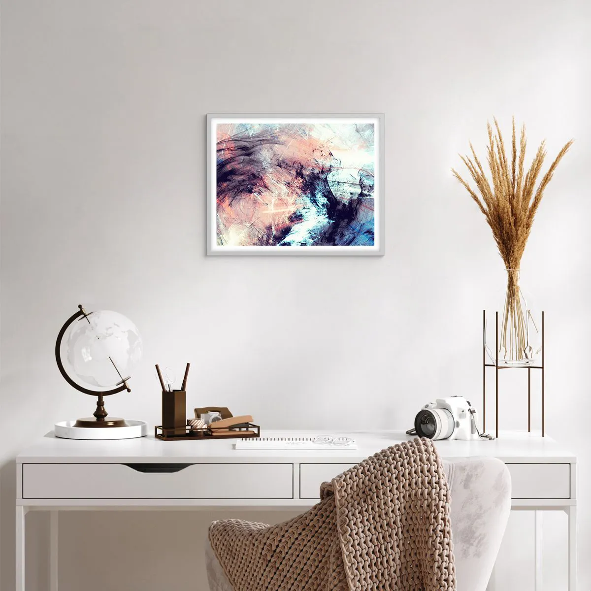 Plakat w białej ramie - Poczuj wiatr - 50x40 cm