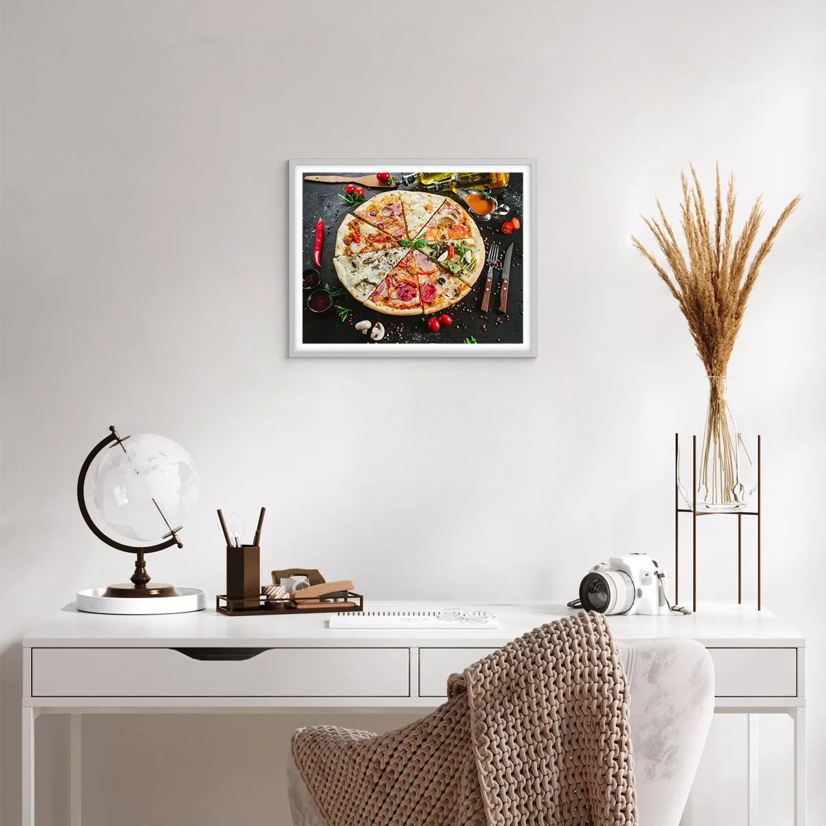 Affiche dans un cadre blanc - Poster - Une gamme de saveurs - 50x40 cm