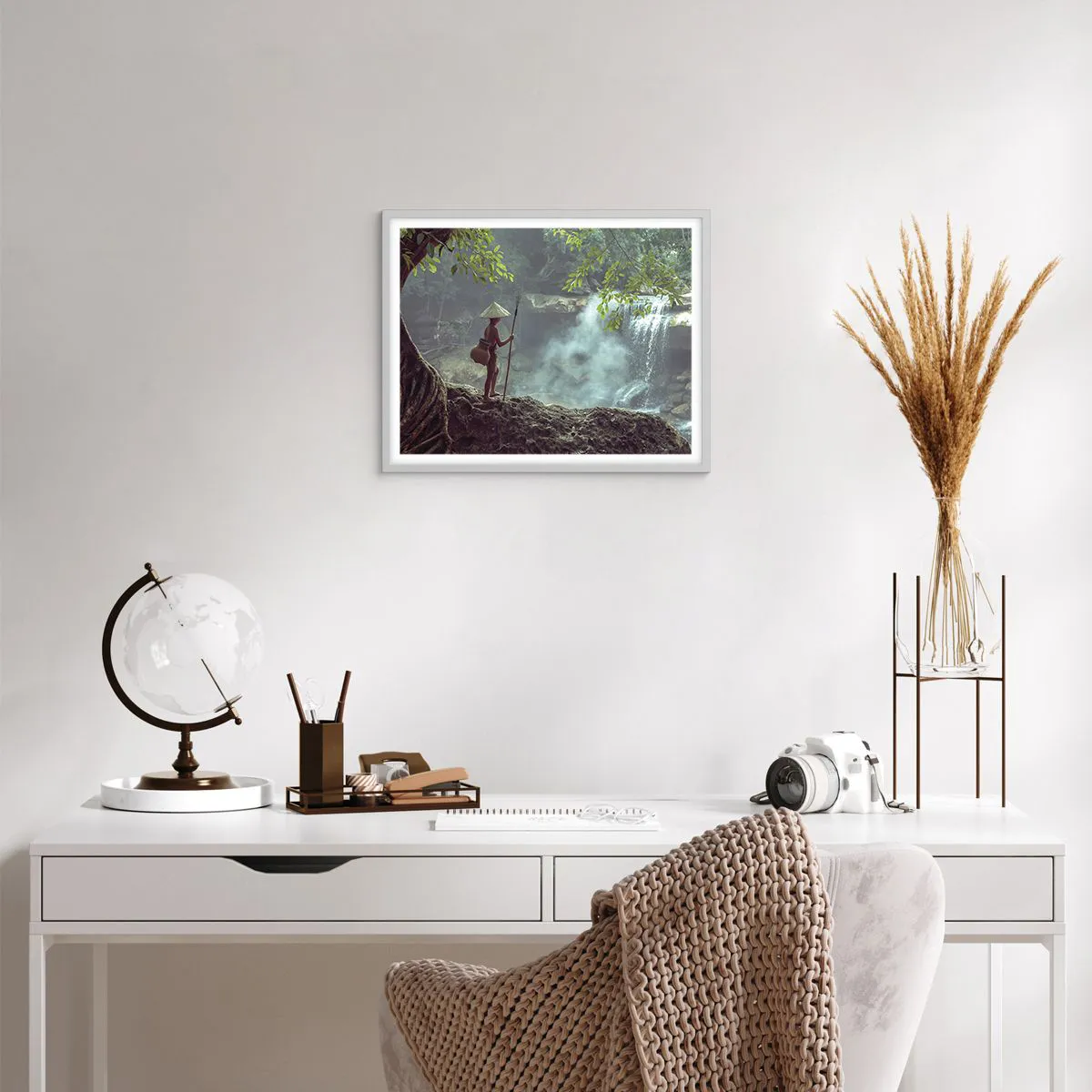 Affisch i vit ram - Vän med naturen - 50x40 cm