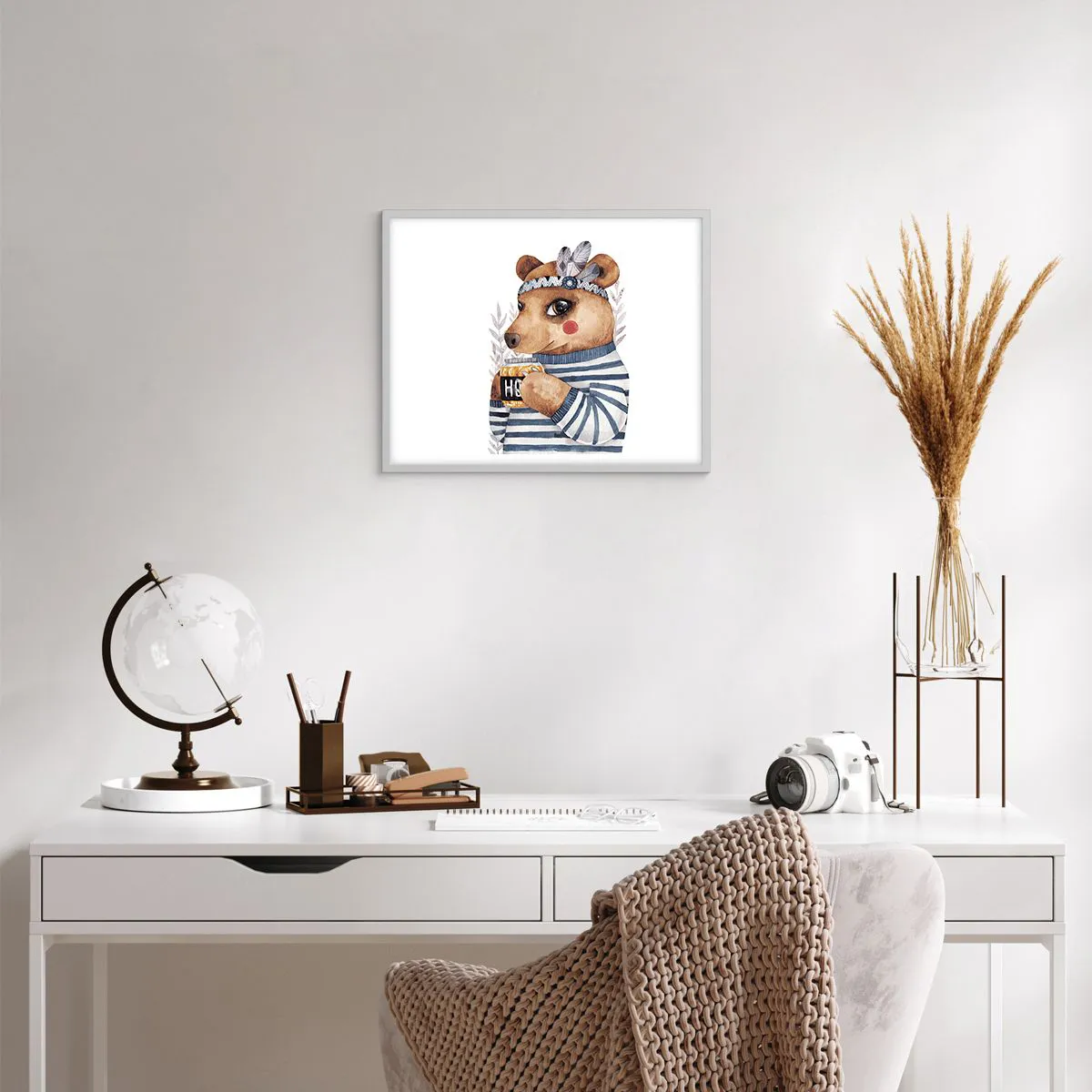 Poszter fekete keretben - Édes Mackó - 50x40 cm