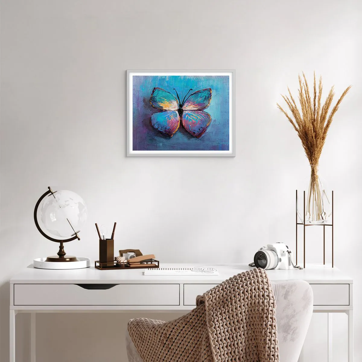 Affiche dans un cadre blanc - Poster - Dans toute sa splendeur - 50x40 cm