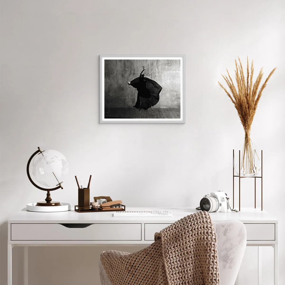 Poster in een witte lijst - Gepassioneerde riem - 50x40 cm