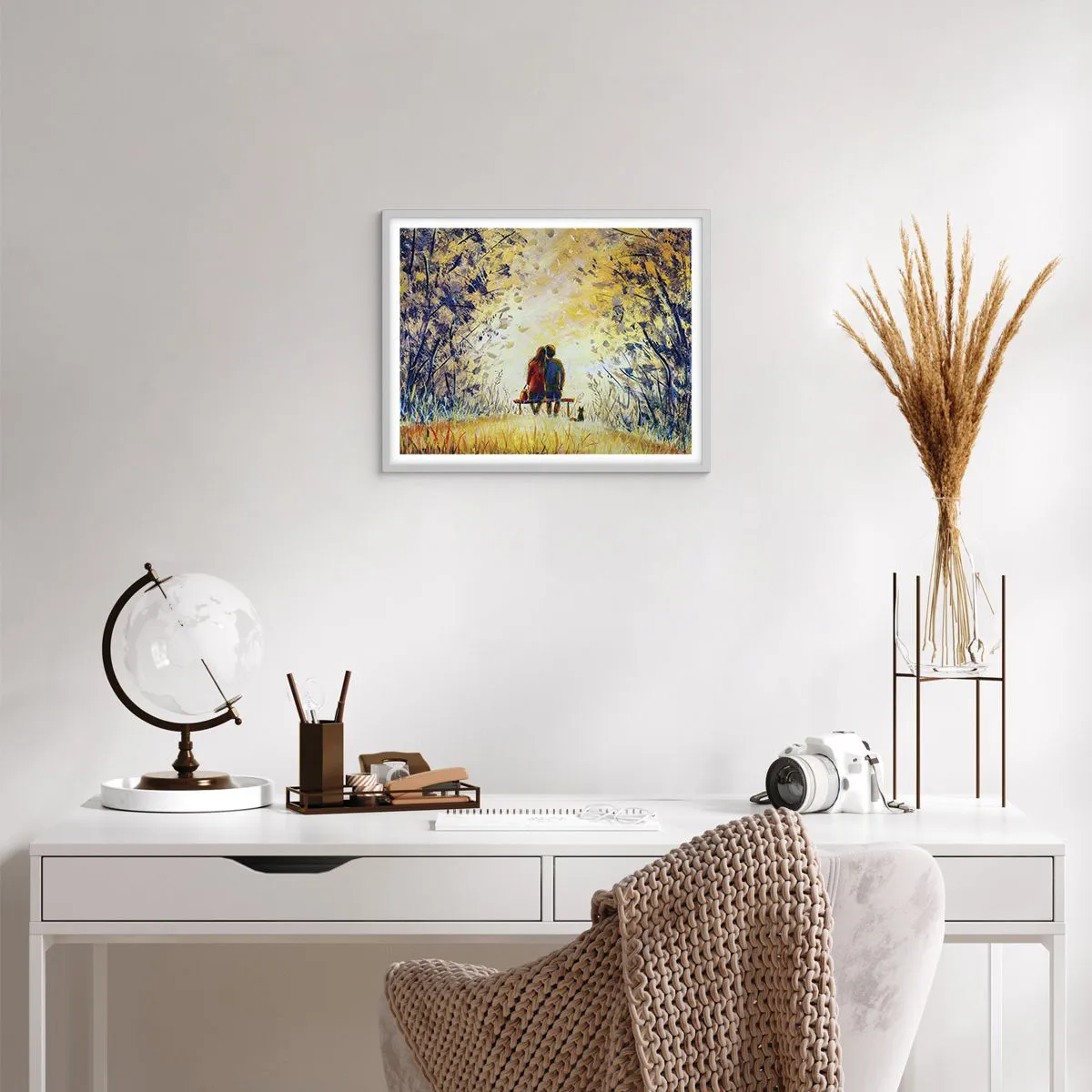 Poster in einem weißen Rahmen - Magischer Augenblick - 50x40 cm