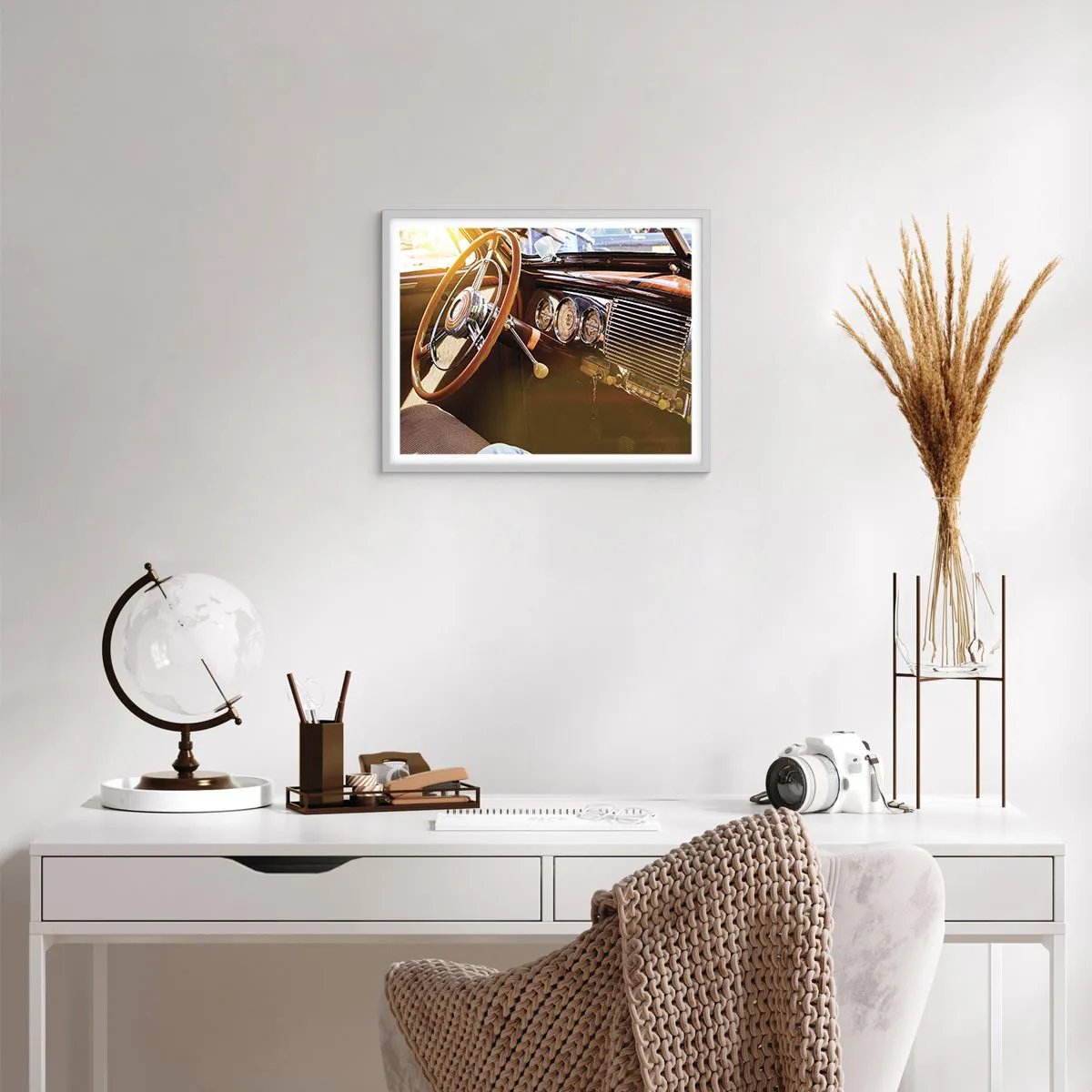 Affisch i vit ram - Smak av lyx från det förflutna - 50x40 cm