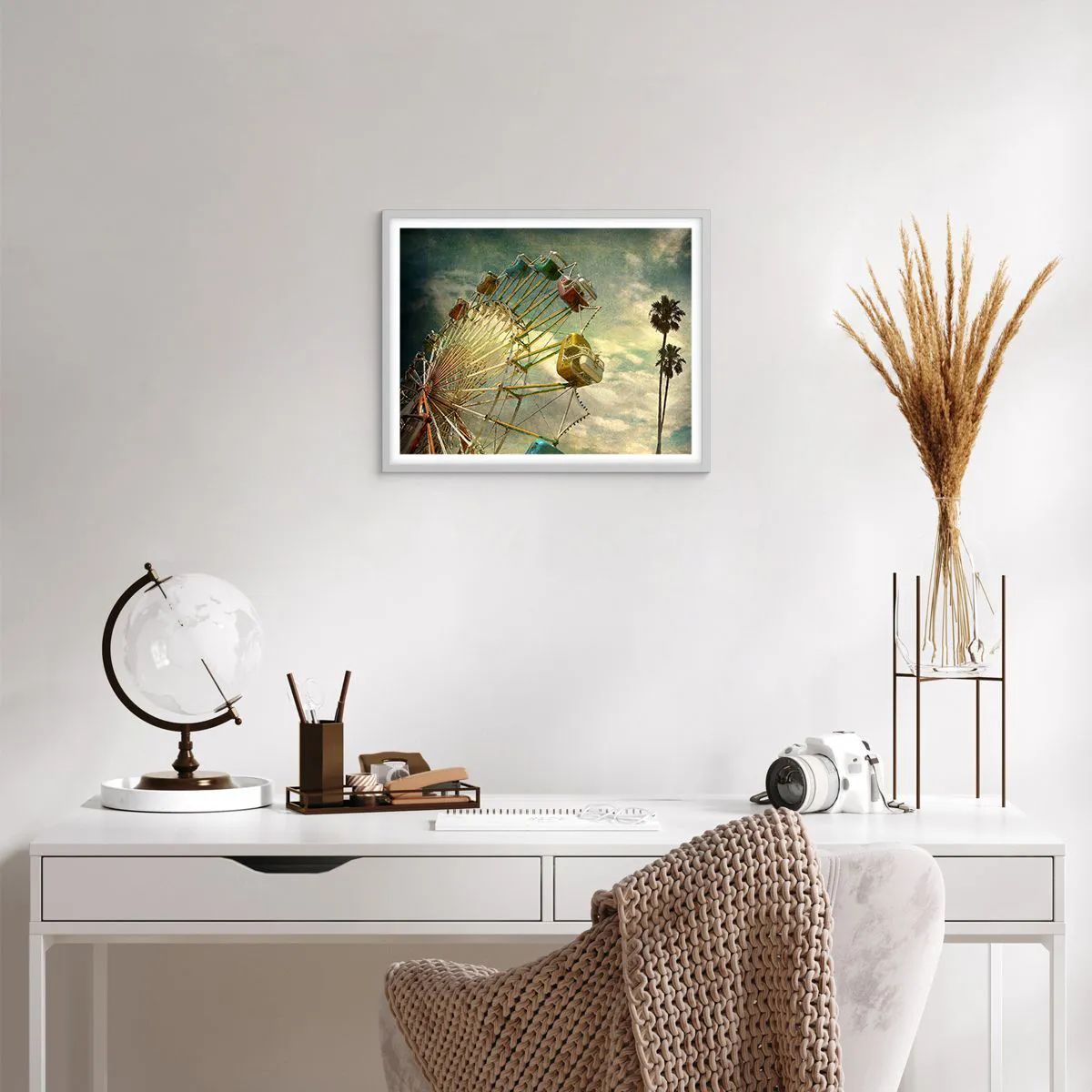 Póster en marco blanco - Será, será un día estupendo.... - 50x40 cm