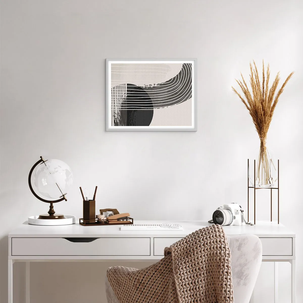 Poster in cornice bianca - Andata e ritorno - 50x40 cm