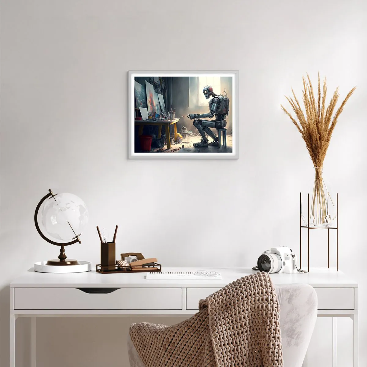 Poszter fekete keretben - Az alkotás aktusa - 50x40 cm