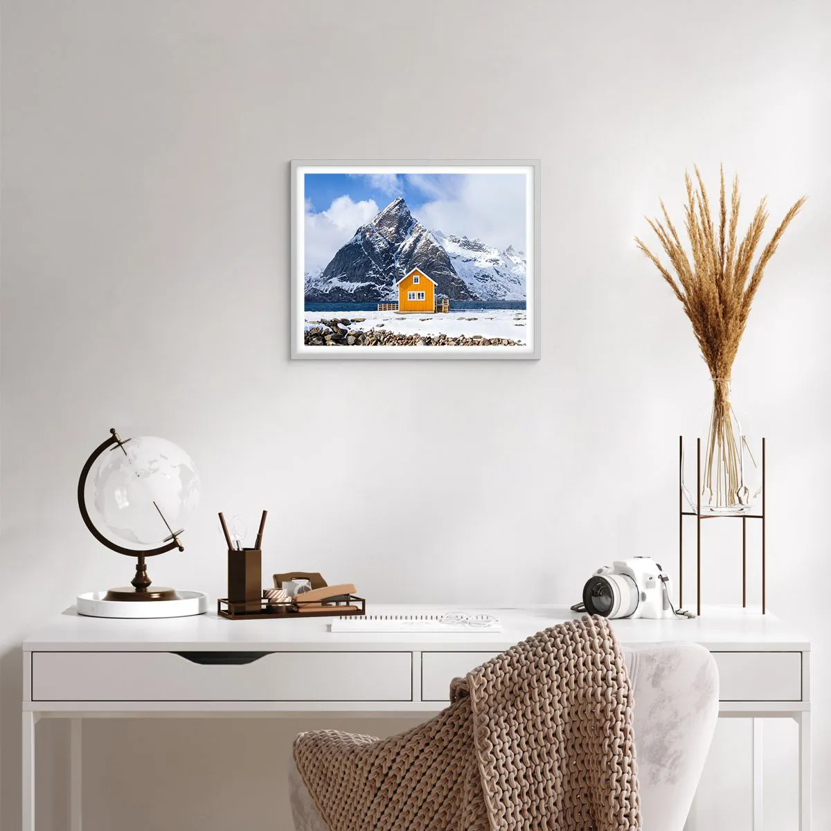 Poszter fekete keretben - Skandináv nyaralás - 50x40 cm