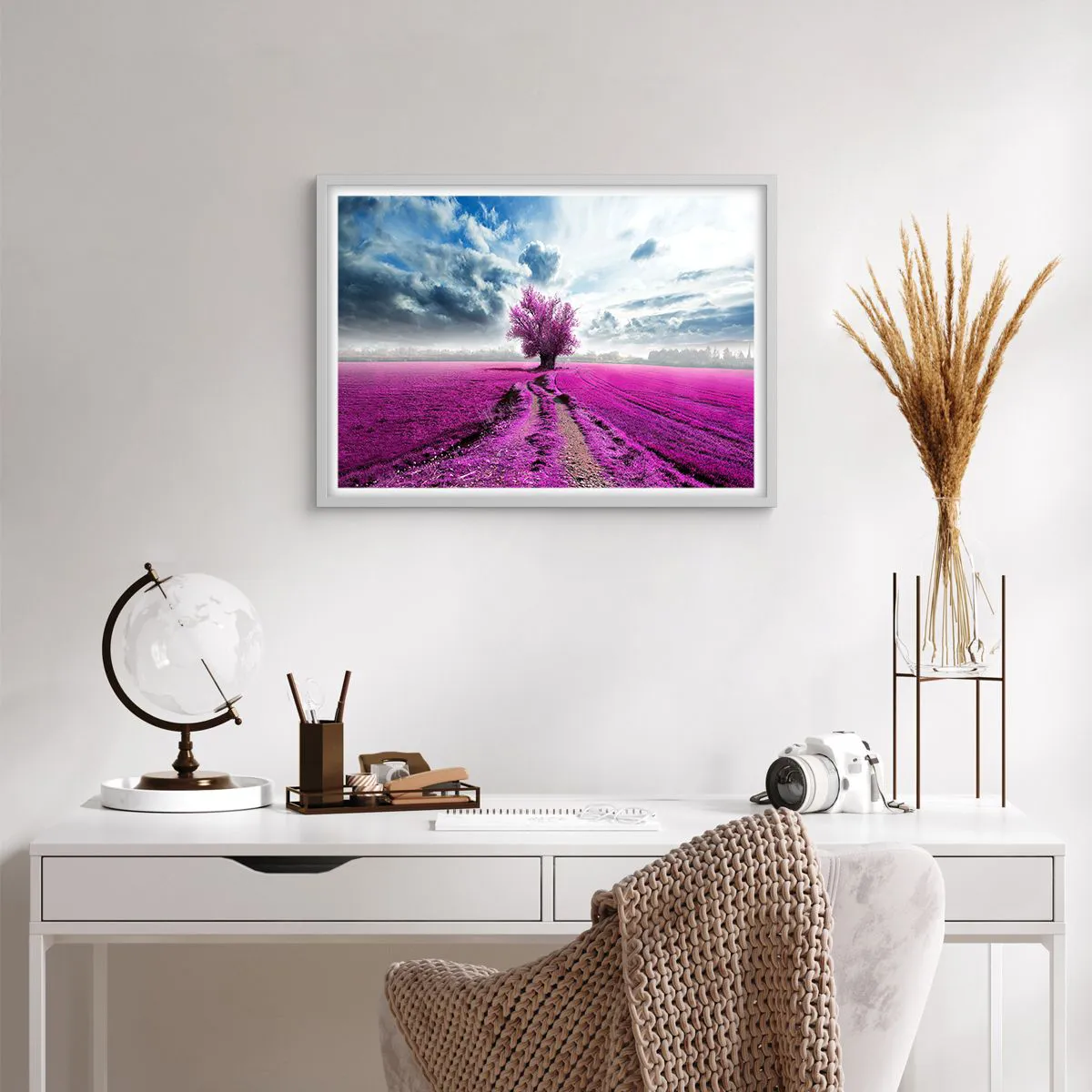 Poster in einem weißen Rahmen - Heide - Wildnis - 70x50 cm