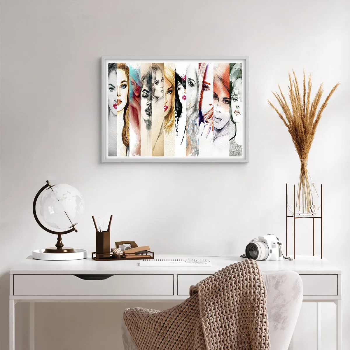 Poster in einem weißen Rahmen - Und es ist immer DU - 70x50 cm