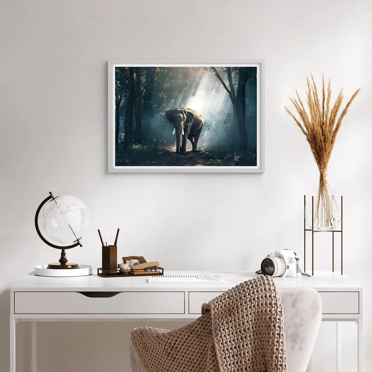 Pôster em moldura branca - Um passeio descontraído - 70x50 cm