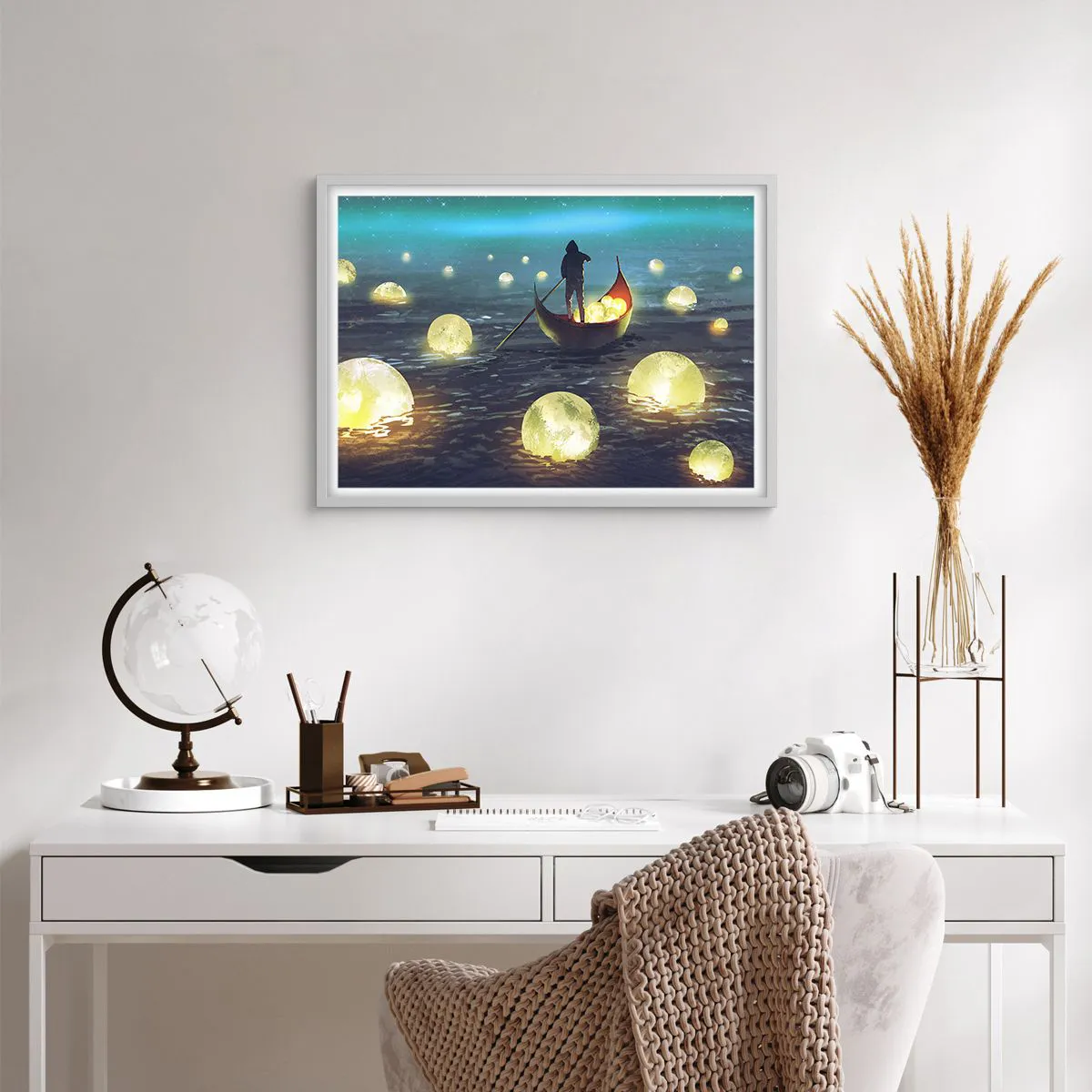 Pôster em moldura branca - Coisas com as quais os filósofos nunca sonharam - 70x50 cm