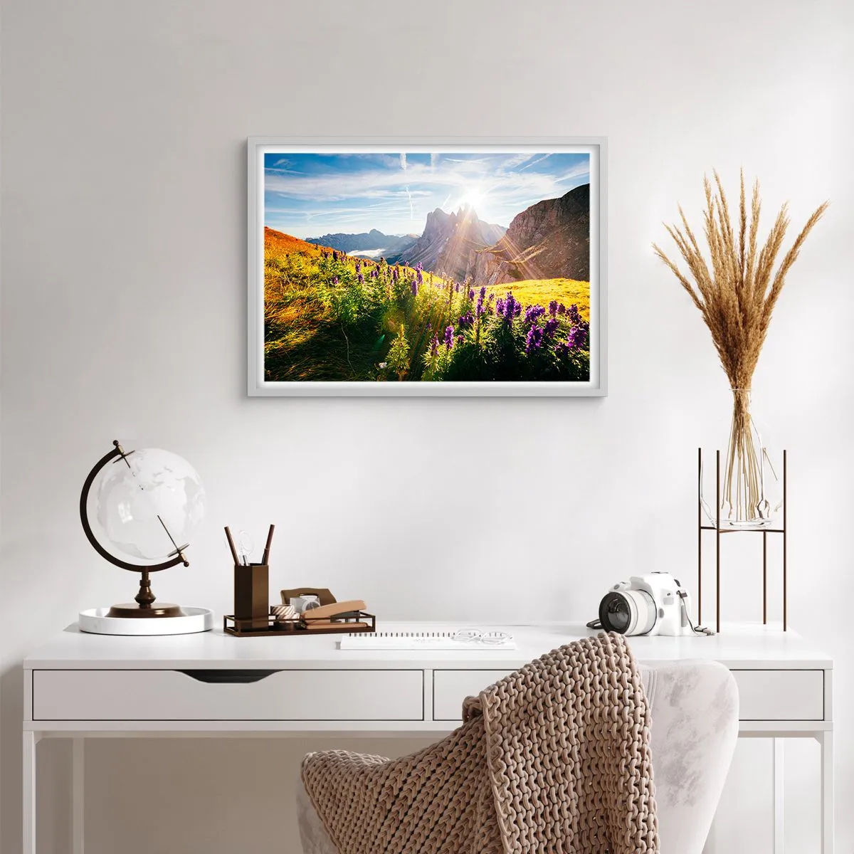 Plagát v bielom ráme - Tajomný život bylín - 70x50 cm