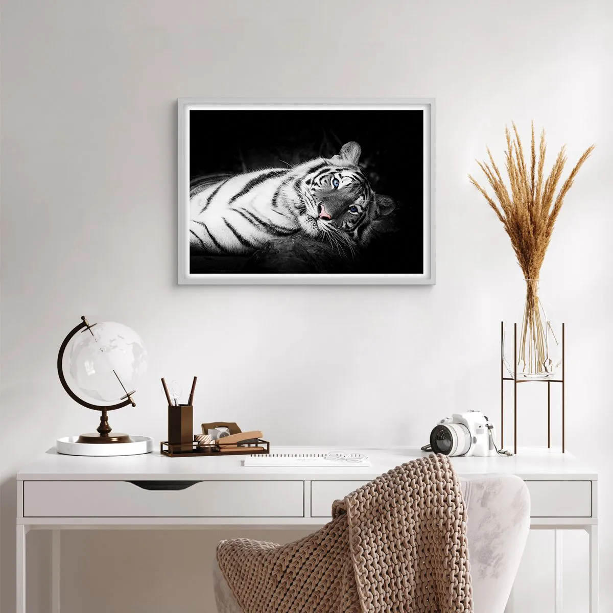 Plakát v bílém rámu - Divočina a klid - 70x50 cm