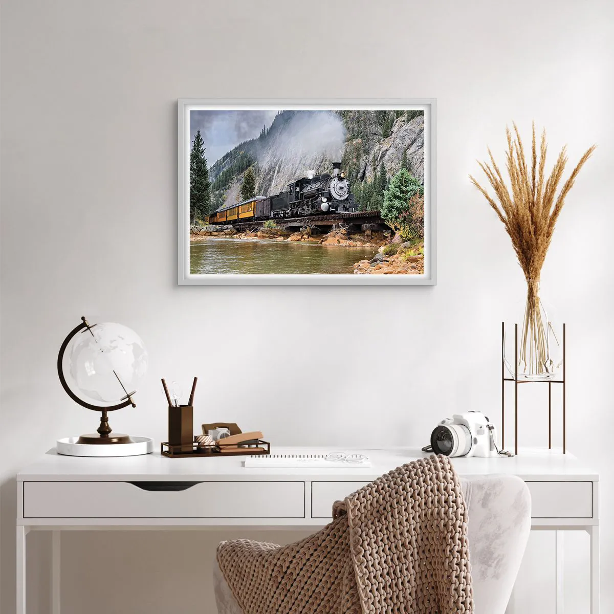 Plakat w białej ramie - A dokąd to? Dokąd? - 70x50 cm